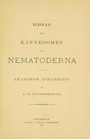 Cover of: Bidrag till kannedomen om nematoderna