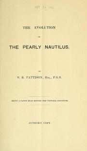 Cover of: The evolution of the pearly Nautilus