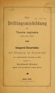 Cover of: Eine Drillingsmisbildung der Taenia saginata by Berhardt Küchel
