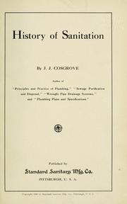 Cover of: History of sanitation