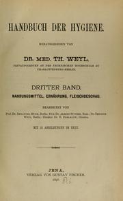 Cover of: Handbuch der Hygiene