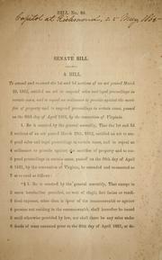 Cover of: Bill no. 66 by Virginia. General Assembly. Senate