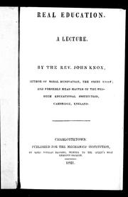 Cover of: Real education: a lecture