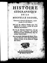 Cover of: Histoire géographique de la Nouvelle-Écosse by 