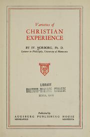 Cover of: Varieties of Christian experience.