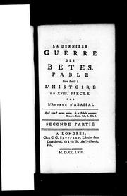 Cover of: La derniere guerre des betes by Marianne-Agnès Pillement Falques