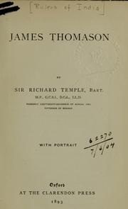 Cover of: James Thomason by Sir Richard Temple