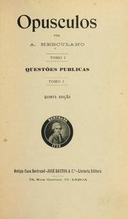 Cover of: Opusculos by Alexandre Herculano