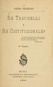 Cover of: Re travicello o re costituzionale? by Pietro Sbarbaro