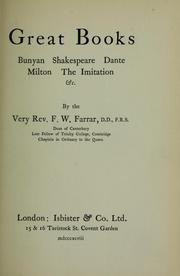 Cover of: Great books: Bunyan, Shakespeare, Dante, Milton, The imitation, &c