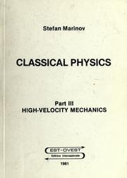 Front cover of Classical physics by Stefan Marinov