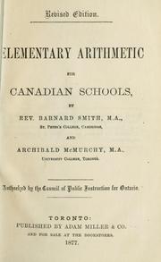 Cover of: Elementary arithmetic for Canadian schools