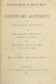 Cover of: Elementary arithmetic for Canadian schools