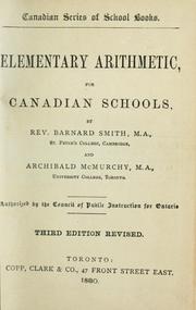 Cover of: Elementary arithmetic for Canadian schools