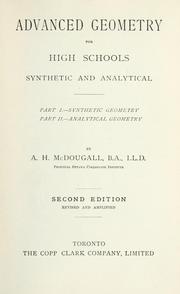 Cover of: Advanced geometry for high schools by A. H. McDougall