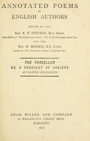 Cover of: Annotated Poems of English Authors (The Traveller, or, A Prospect of Society by Oliver Goldsmith) by E.T. Stevens