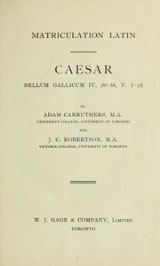 Cover of: Caesar, Bellum Gallicum IV, 20-38; V, 1-23 by Gaius Julius Caesar
