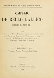Cover of: Caesar's de Bello Gallico, Books V and VI