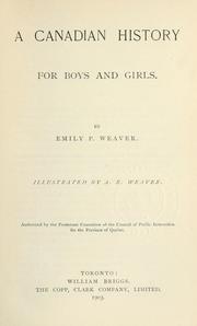 Cover of: A Canadian history for boys and girls