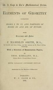 Cover of: Elements of geometry: containing books I to VI and portions of books XI and XII of Euclid, with exercises and notes