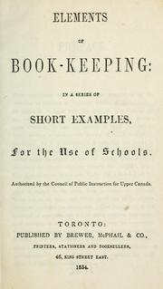 Cover of: Elements of book-keeping: in a series of short examples, for the use of schools