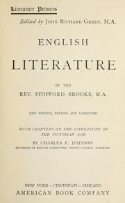 Cover of: English literature
