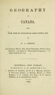 Cover of: Geography of Canada: for the use of schools and families