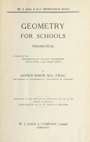 Cover of: Geometry for schools by Baker, Alfred
