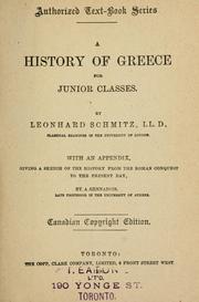 Cover of: A history of Greece for junior classes