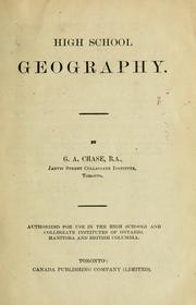 Cover of: High school geography by G. A. Chase