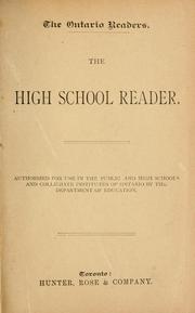 Cover of: The High school reader by Ontario. Ministry of Education.