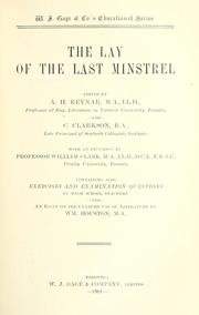 Cover of: The lay of the last minstrel by Sir Walter Scott