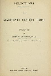 Cover of: Nineteenth century literature: a series of selections