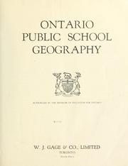 Cover of: Ontario public school geography