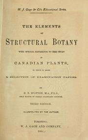 Cover of: The elements of structural botany by H. B. Spotton