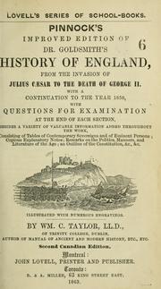 Cover of: Pinnock's improved edition of Dr. Goldsmith's History of England by Oliver Goldsmith
