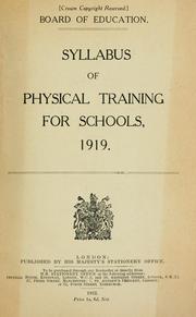 Cover of: Syllabus of physical training for schools, 1919