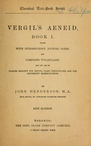 Cover of: Vergil's Aeneid