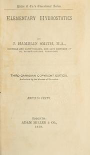 Cover of: Elementary hydrostatics by J. Hamblin Smith