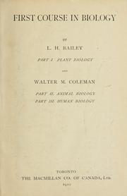 Cover of: First course in biology