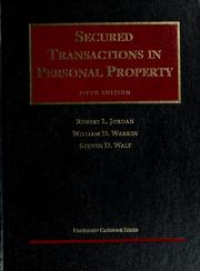 Cover of: Secured transactions in personal property