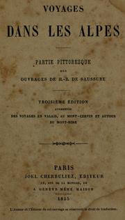 Cover of: Voyages dans les alpes by Horace Bénédict de Saussure