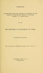 Cover of: The reactions of Planarians to light