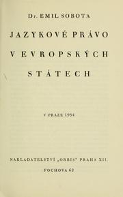 Cover of: Jazykove pravo v evropskych statech