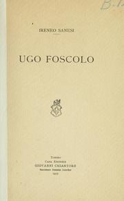 Cover of: Ugo Foscolo