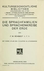 Cover of: Die Sprachfamilien und Sprachenkreise der Erde