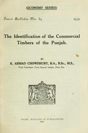 Cover of: The identification of the commercial timbers of the Punjab