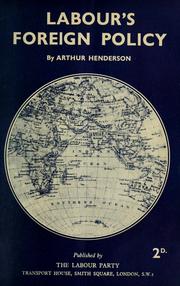 Cover of: Labour's foreign policy by Arthur Henderson