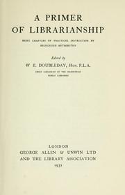 Cover of: A primer of librarianship by W. E. Doubleday