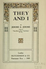 Cover of: They and I